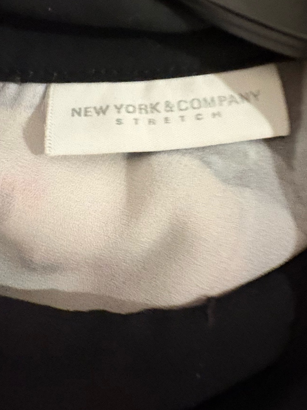 New York & Company Black Halter Top with tie bow with Pink and Blue Floral Print - Picture 3 of 7